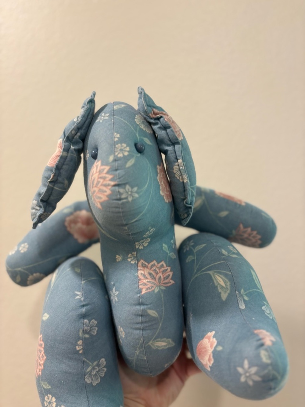 Vintage Floral Fabric Bunny Stuffie